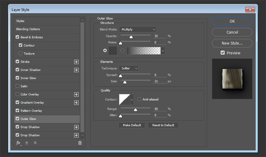 Add Outer Glow