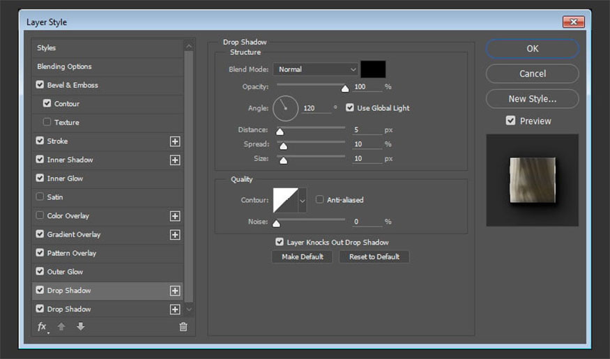 Add Drop Shadow