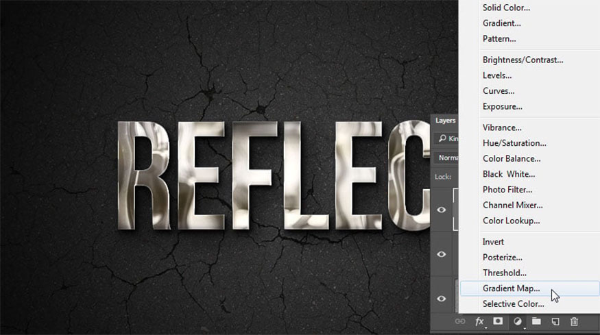 Click the Create new fill or adjustment layer icon right 