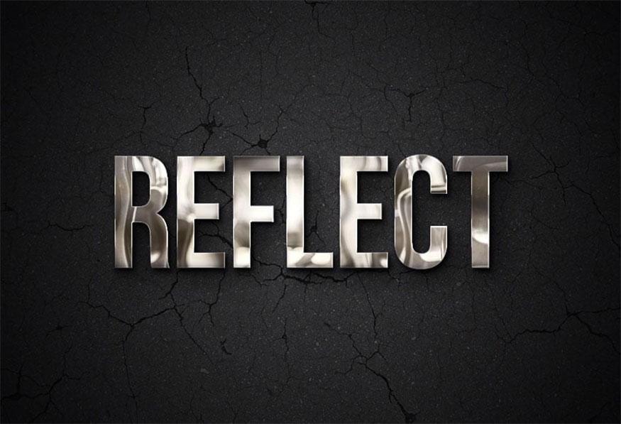 create two text layers and style them to create chrome text in Photoshop