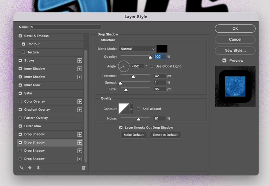 Add another Drop Shadow layer