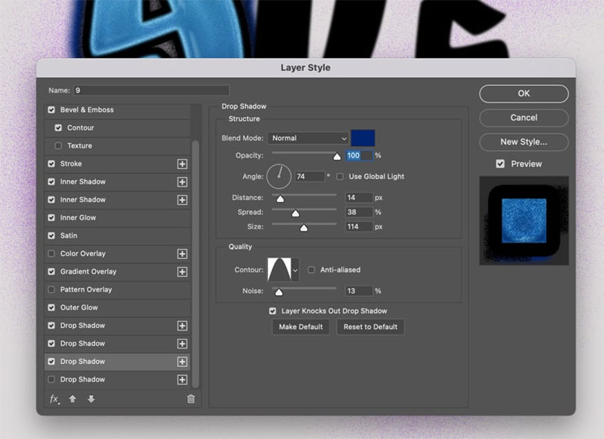Add another Drop Shadow layer