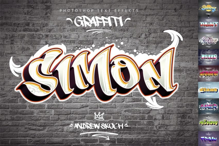 Photoshop Text Airbrush Graffiti Effect 