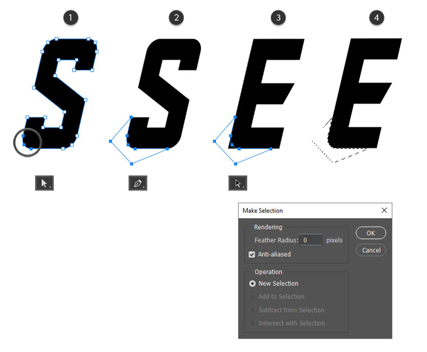 Convert to the letter S