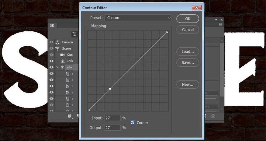 select the Corner box at the bottom.