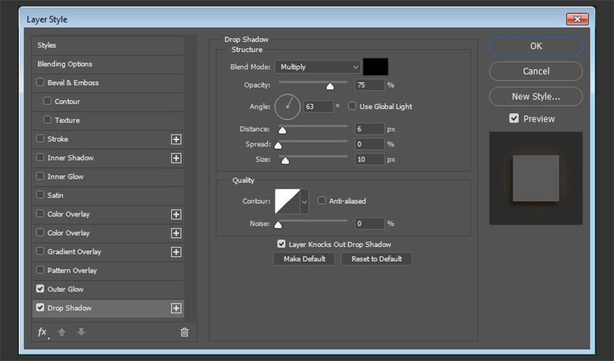 Add Drop Shadow 