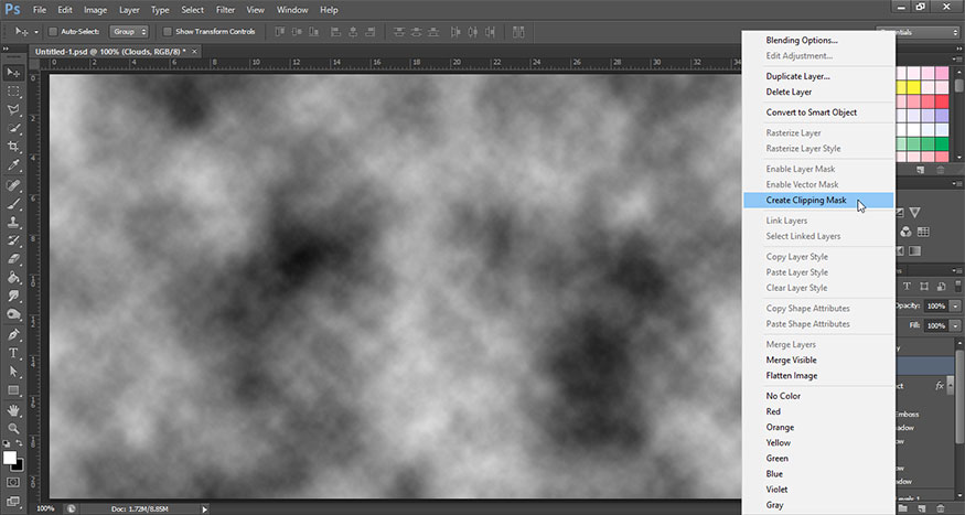 choose Create Clipping Mask