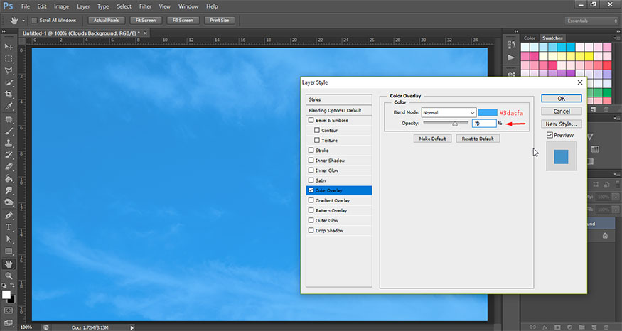 choose Color Overlay