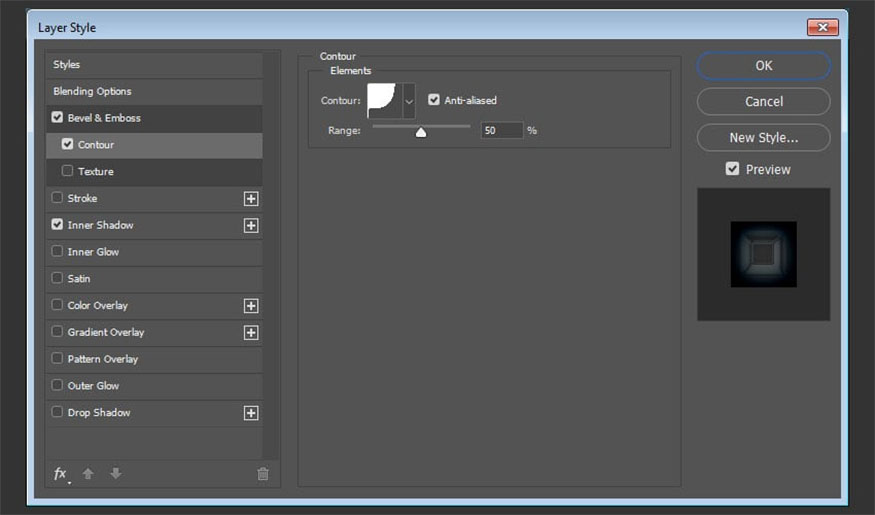 Add Contour and make the following settings: