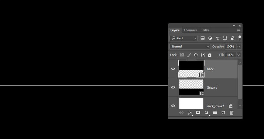 Create another rectangle to cover the top and rename this layer to “Back”.