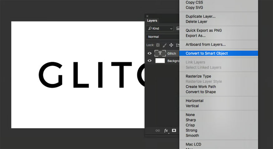 select Convert to Smart Object.