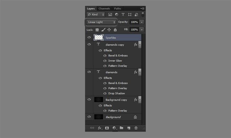 Create a new layer on top and name it “Sparkles”