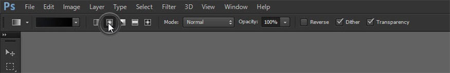 Select the gradient tool
