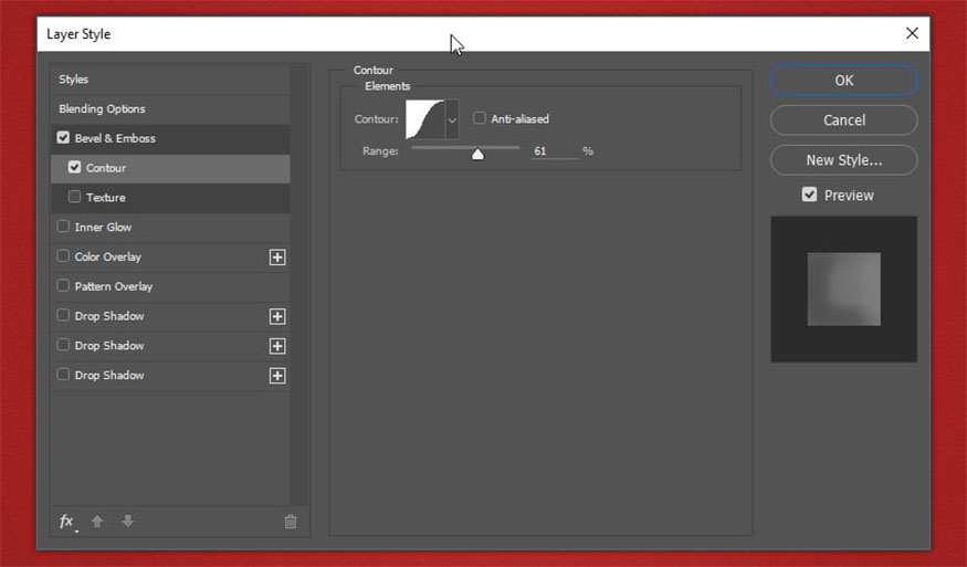 Add border in Bevel & Emboss