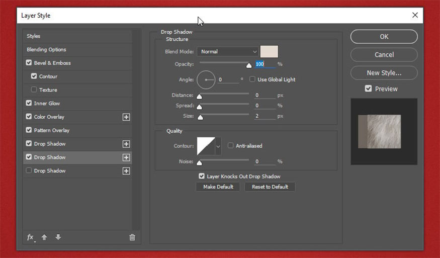 Add the second Drop Shadow