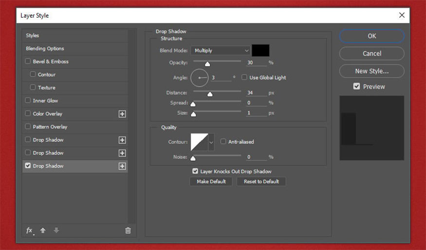 Double-click the second copy to add a Layer Style