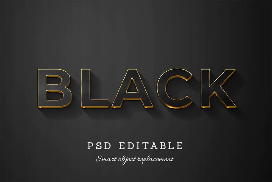 Black Text Effect 