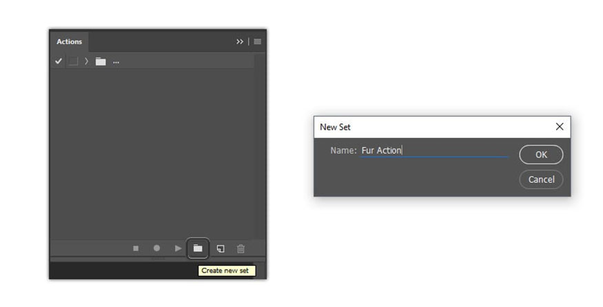 click the Create New Set icon 