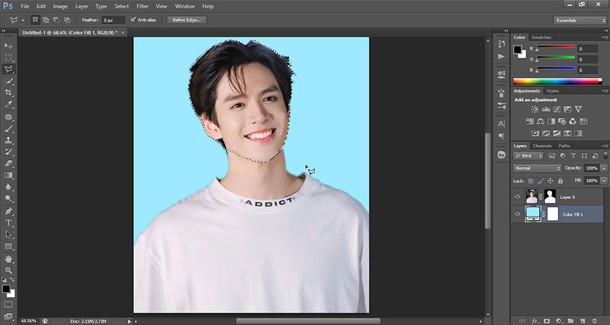 select the head