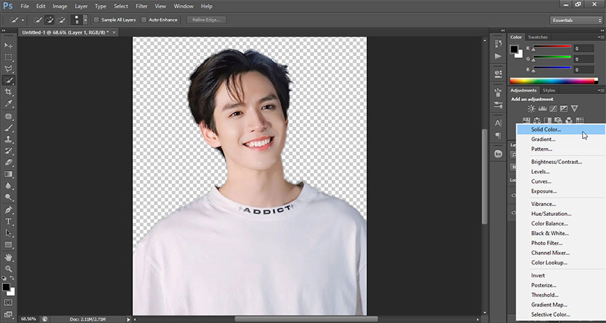 Create a new layer below the object layer