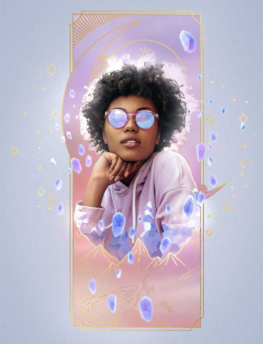 Perform a final light blue fill for the entire image