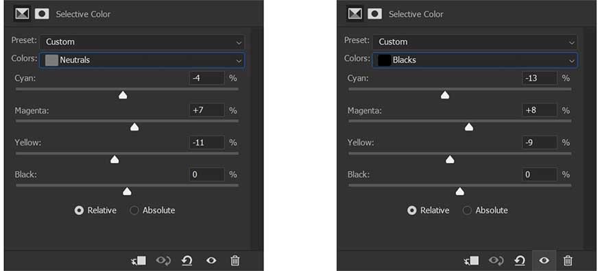 with the following settings: