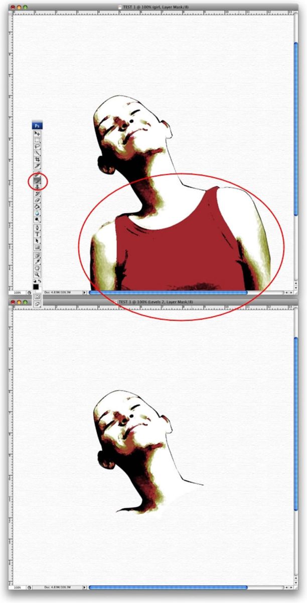 select the Brush Tool (B) with black color