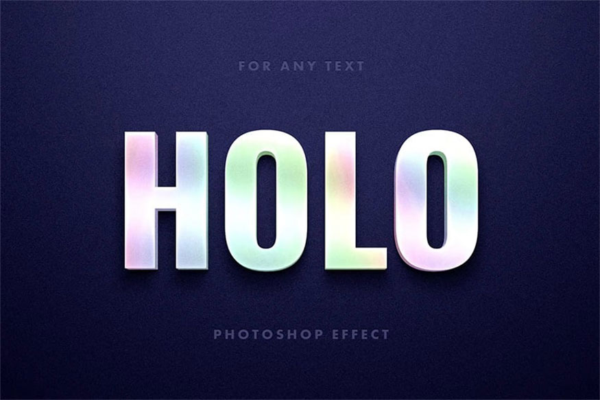 Shiny three-dimensional text effect 