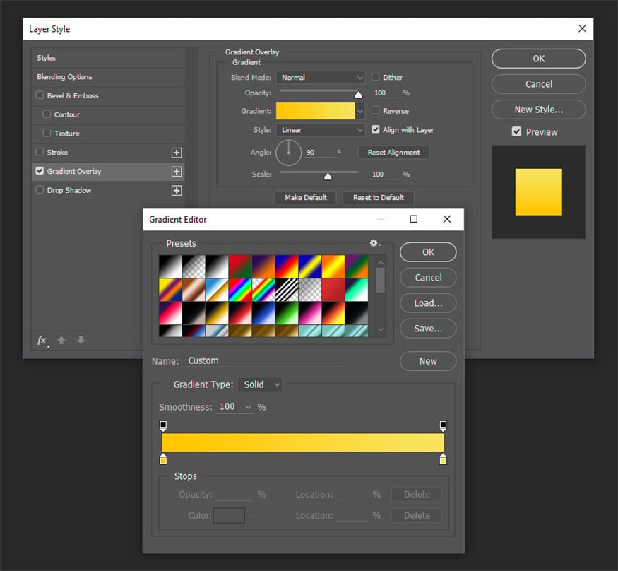 click Gradient Bar and create a gradient with the following settings: