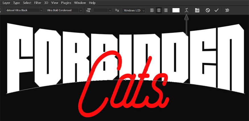 add text and use the font Handstood Ultra Black and Rising Star.