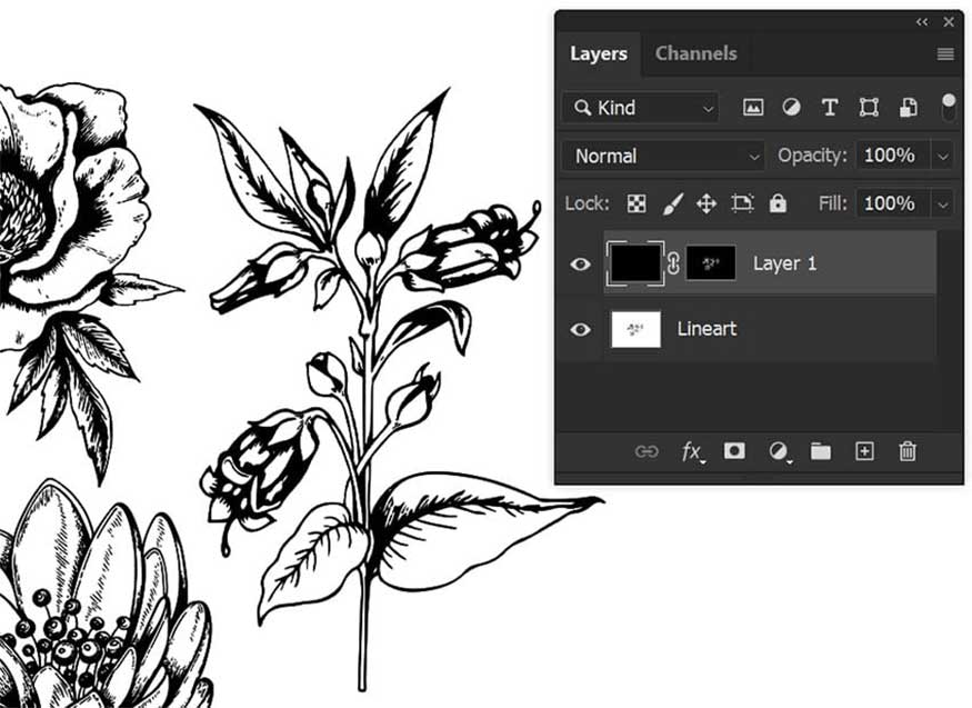 select New Layer and add a Layer Mask to that layer