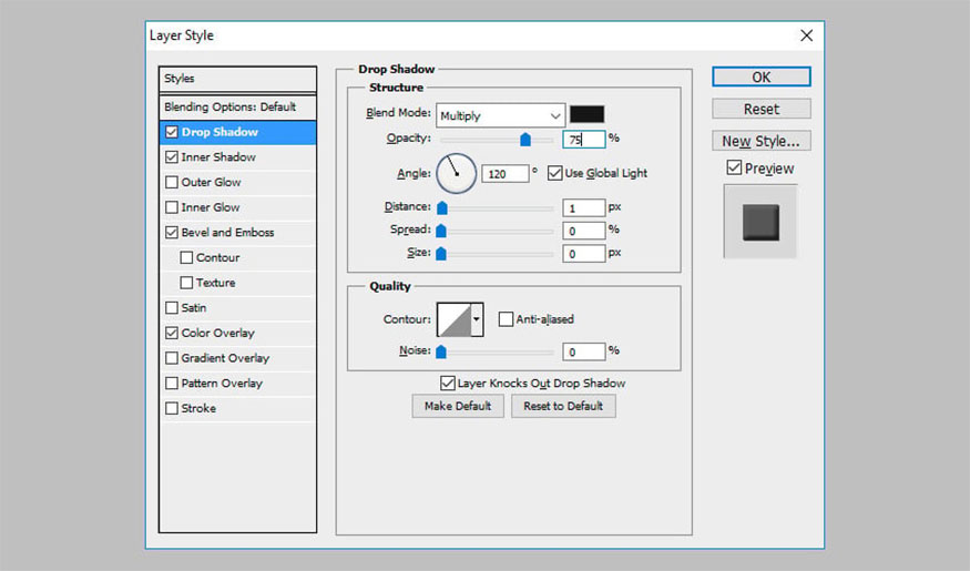 add layer style Bevel and Emboss (colors #ffffff and #000000)
