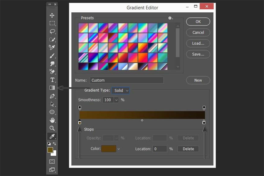 Select Gradient Tool