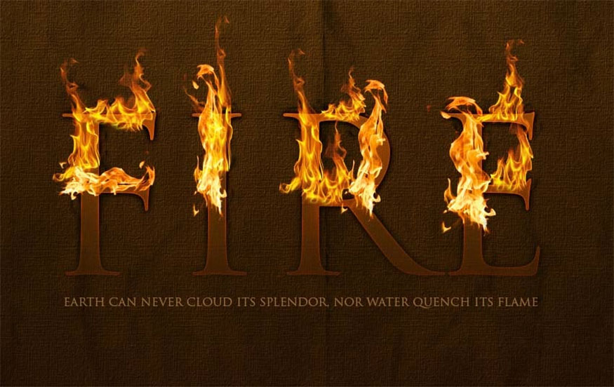 Make copies of the flame layers then add them to each letter