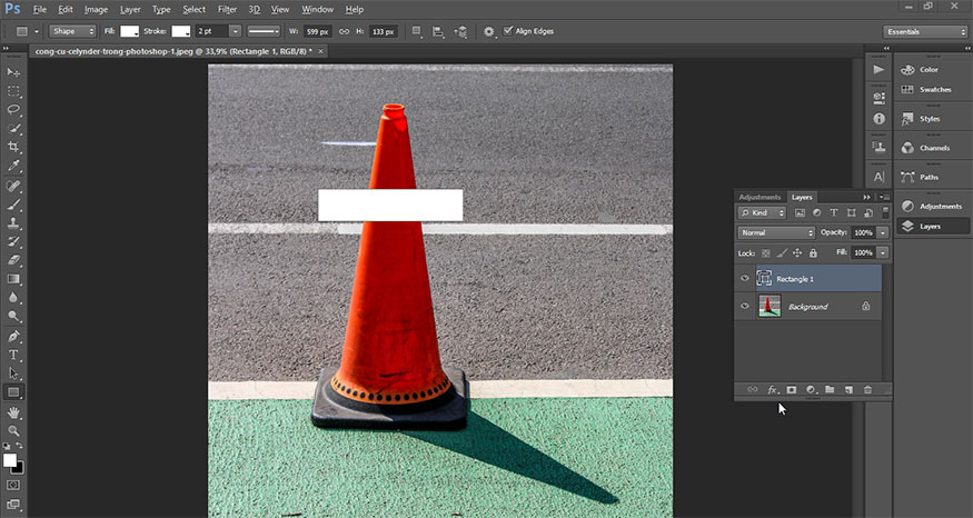 set the foreground color to white, background color to black