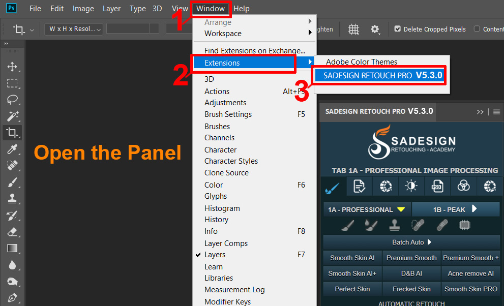 Instructions for Installing Sadesign Retouch Panel on Mac OS