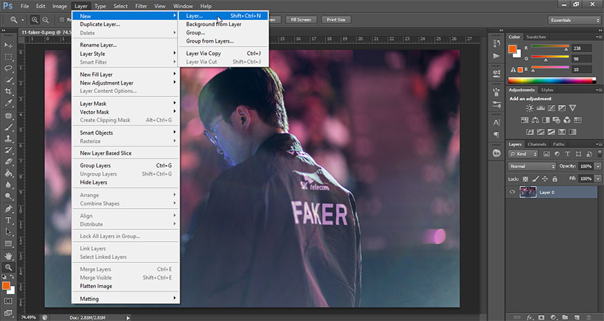 create a new layer