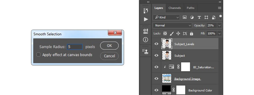make a selection for this layer