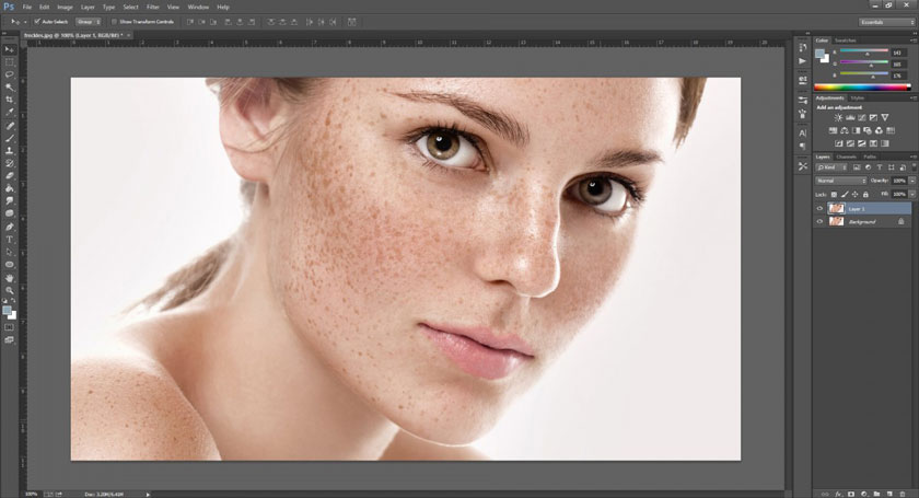 edit the skin color of the photo