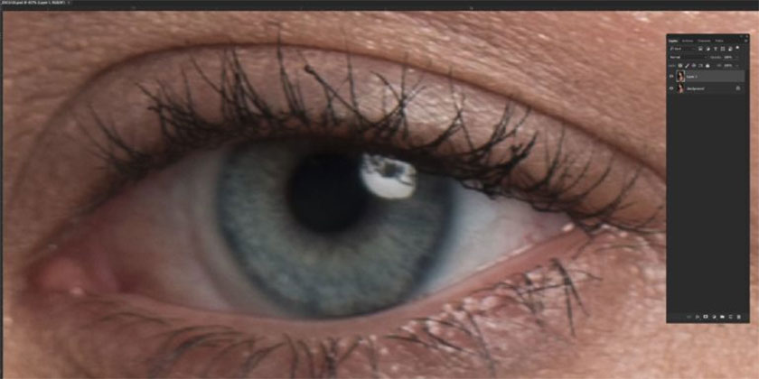 magnified photo