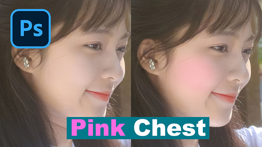 Create Simple Pink Blush in photoshop