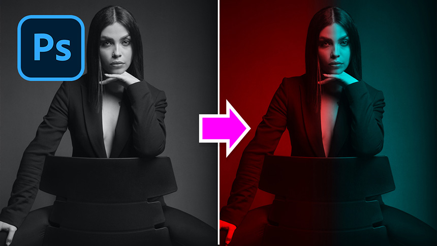 Super Impressive Red Blue Coating in Photoshop